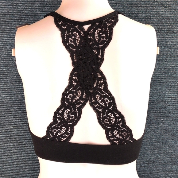 Victoria's Secret Body By Victoria Front Clasp Lace Racerback Bra Size 32D - Picture 5 of 16